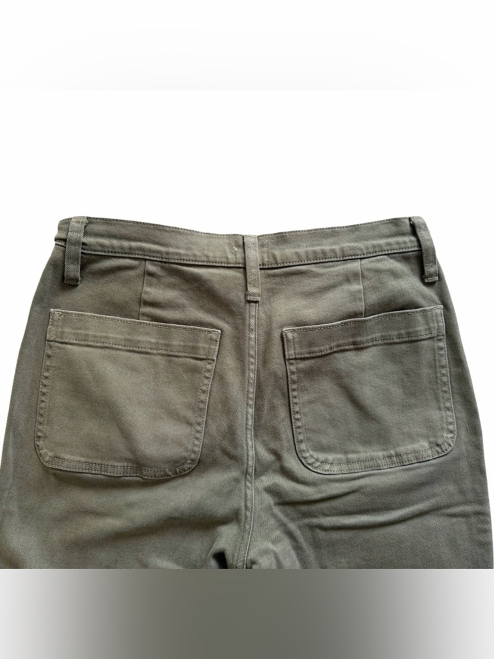 J.Crew Straight Leg Crop Pants Womens 28 Olive Green High Rise Stretch Cotton - Picture 6 of 8